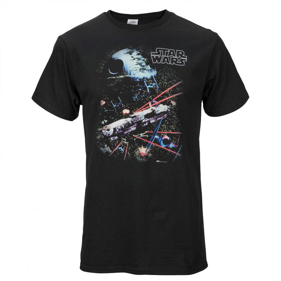 Star Wars Space Battle Portal Publications Poster T-Shirt Image 1