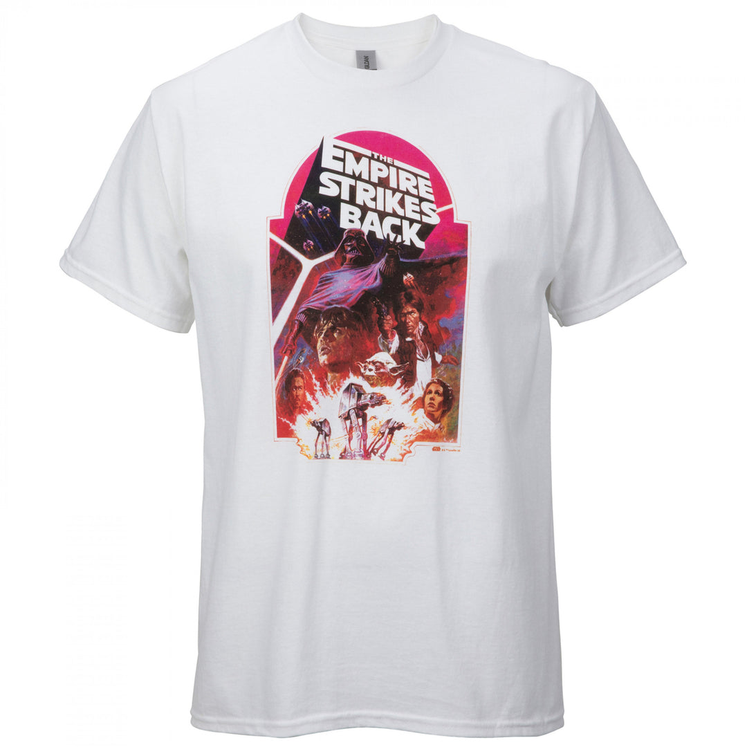 Star Wars The Empire Strikes Back Tom Jung One Sheet Poster T-Shirt Image 1