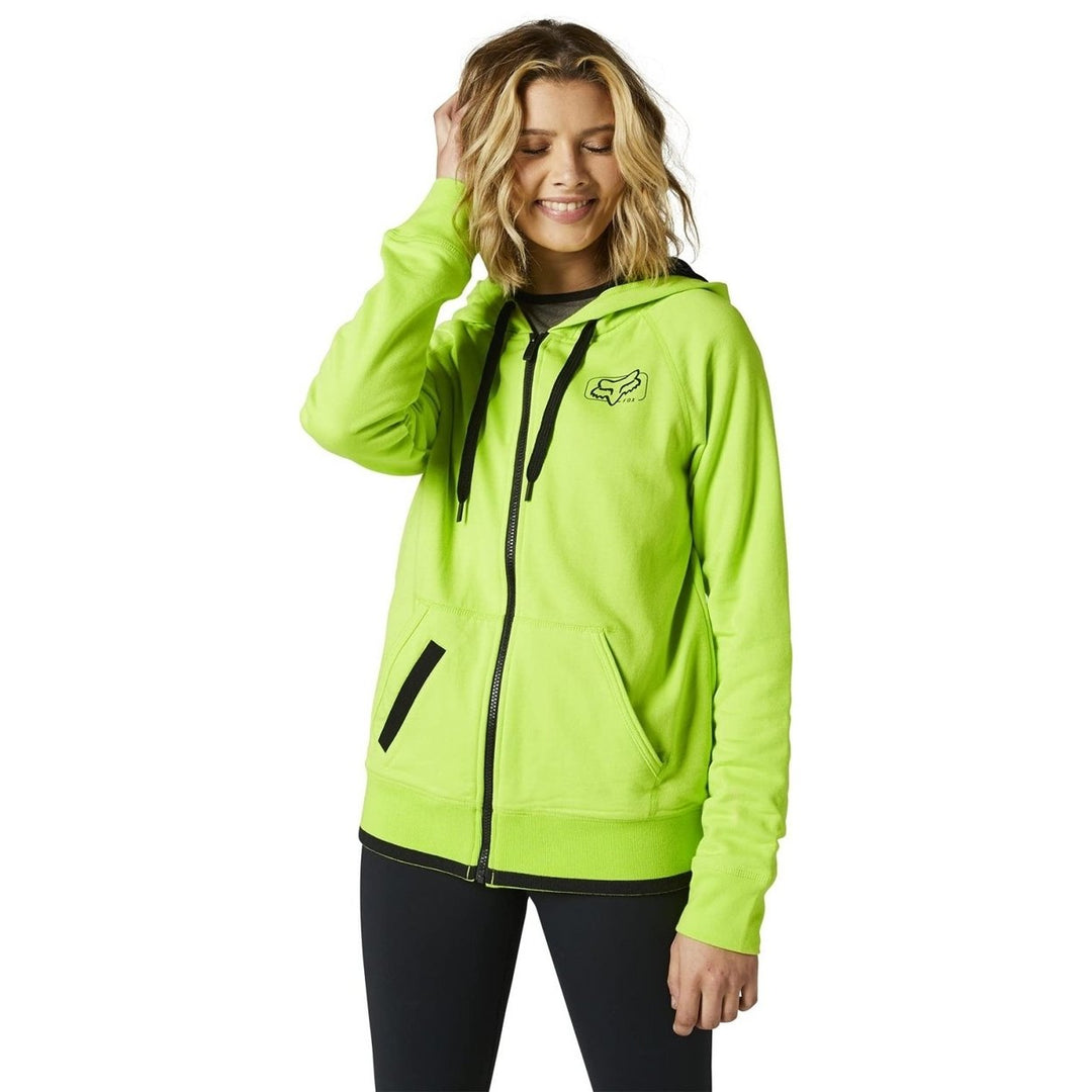 Fox Racing Womens Mirer Zip Sasquatch Fleece  FLO YELLOW Image 2