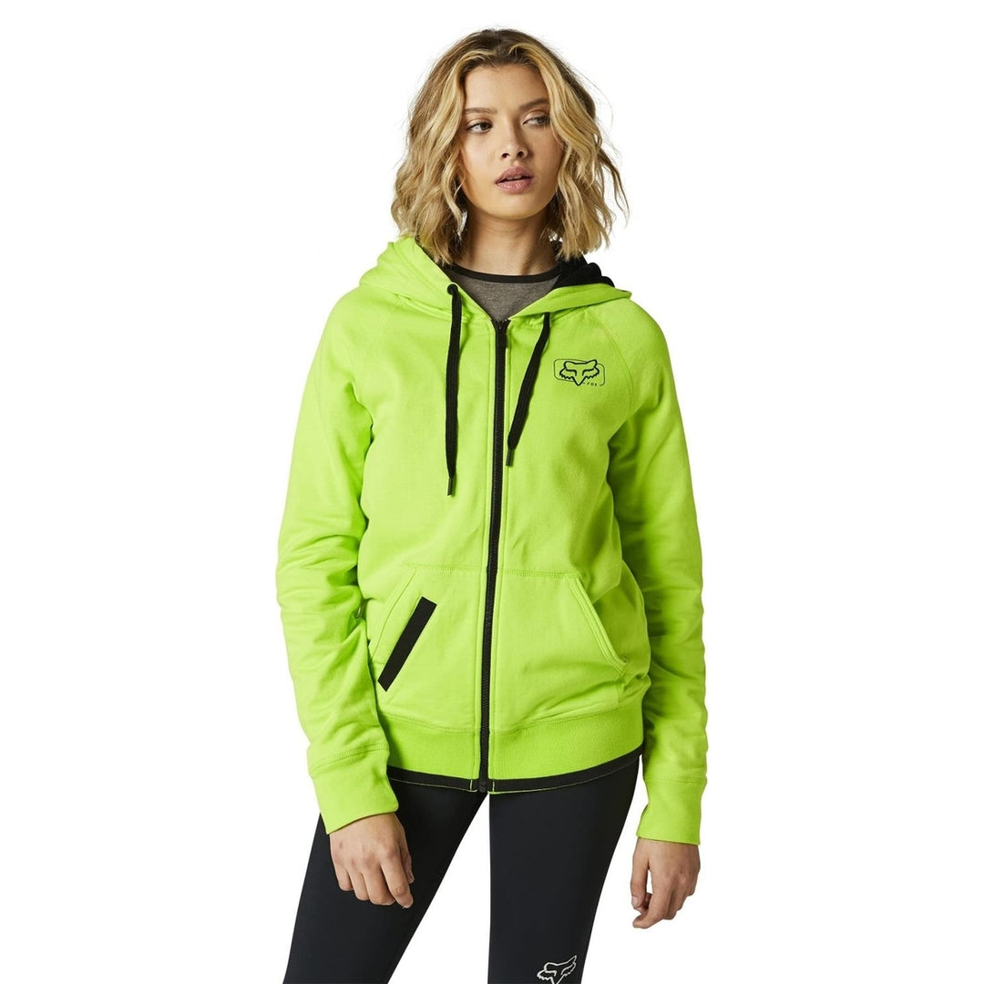 Fox Racing Womens Mirer Zip Sasquatch Fleece  FLO YELLOW Image 3