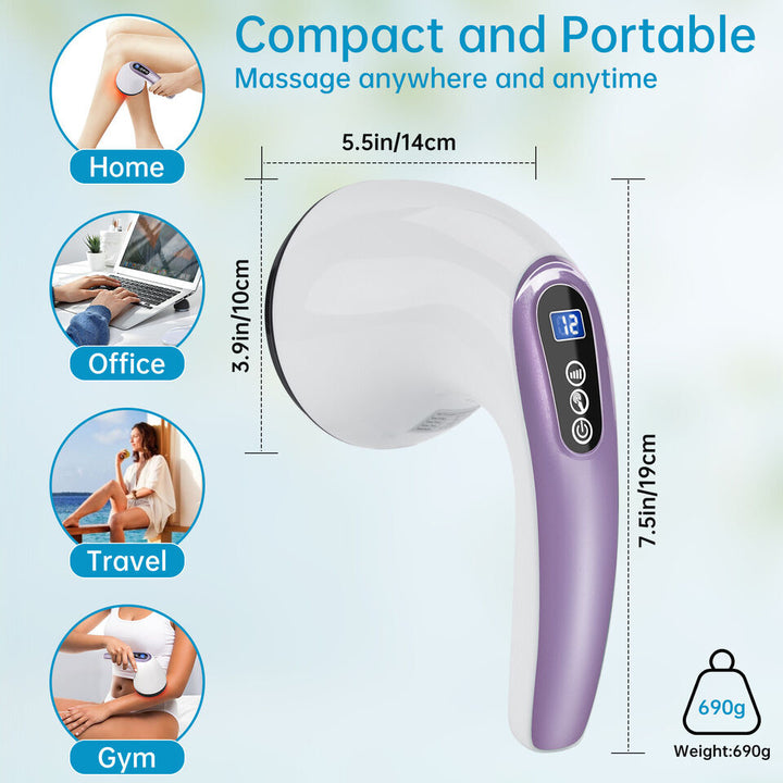 PAHTTO Cordless Cellulite Remover Massager Handheld Rechargeable Body Sculpting Machine Image 3