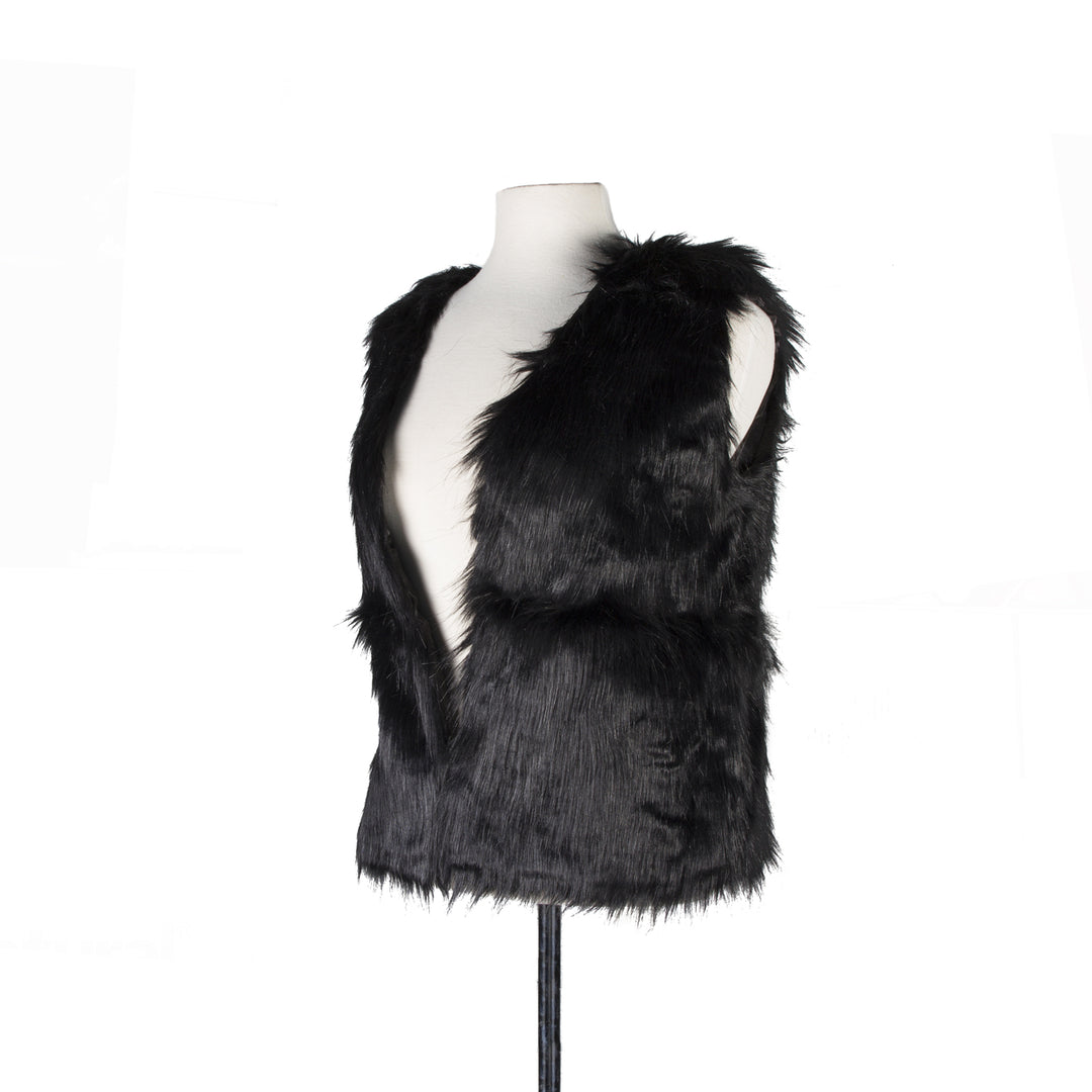 Luxe Fashion Classic Faux faux Women Vest  1-Piece  Black  2 Image 4