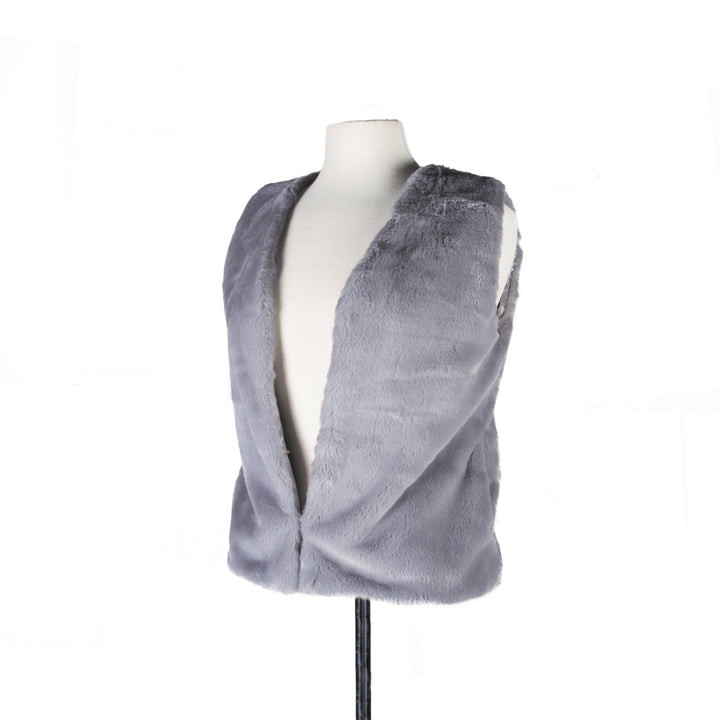 Luxe Fashion Classic Faux faux Women Vest  1-Piece  Grey Image 4