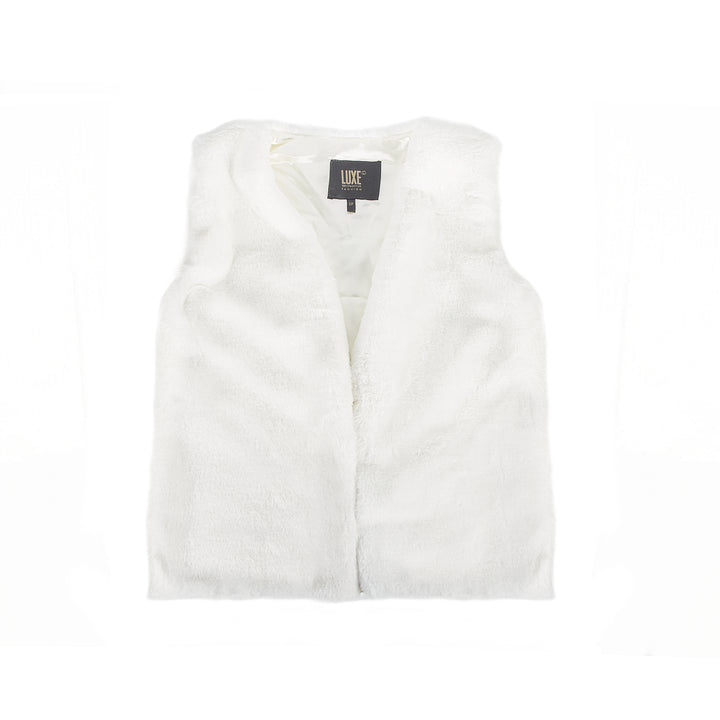 Luxe Fashion Classic Faux faux Women Vest  1-Piece  Off white Image 1