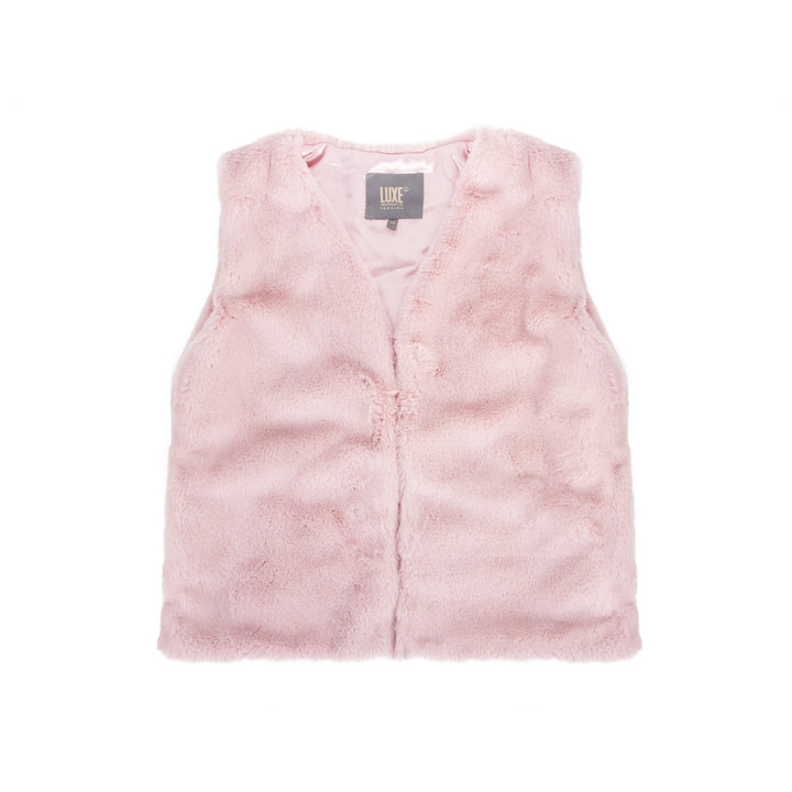 Luxe Fashion Classic Faux faux Women Vest  1-Piece  Pink  1 Image 7