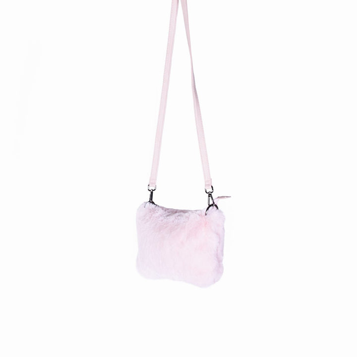 Luxe Pink Faux faux Purse Detachable Strap 2 Internal Pockets Fully Lined Image 6