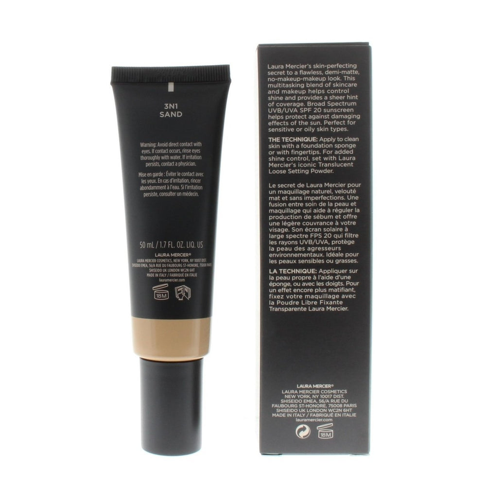 Laura Mercier Tinted Moisturizer Oil Free Natural Skin Perfector SPF 20 3N1 Sand 1.7oz/50ml Image 2