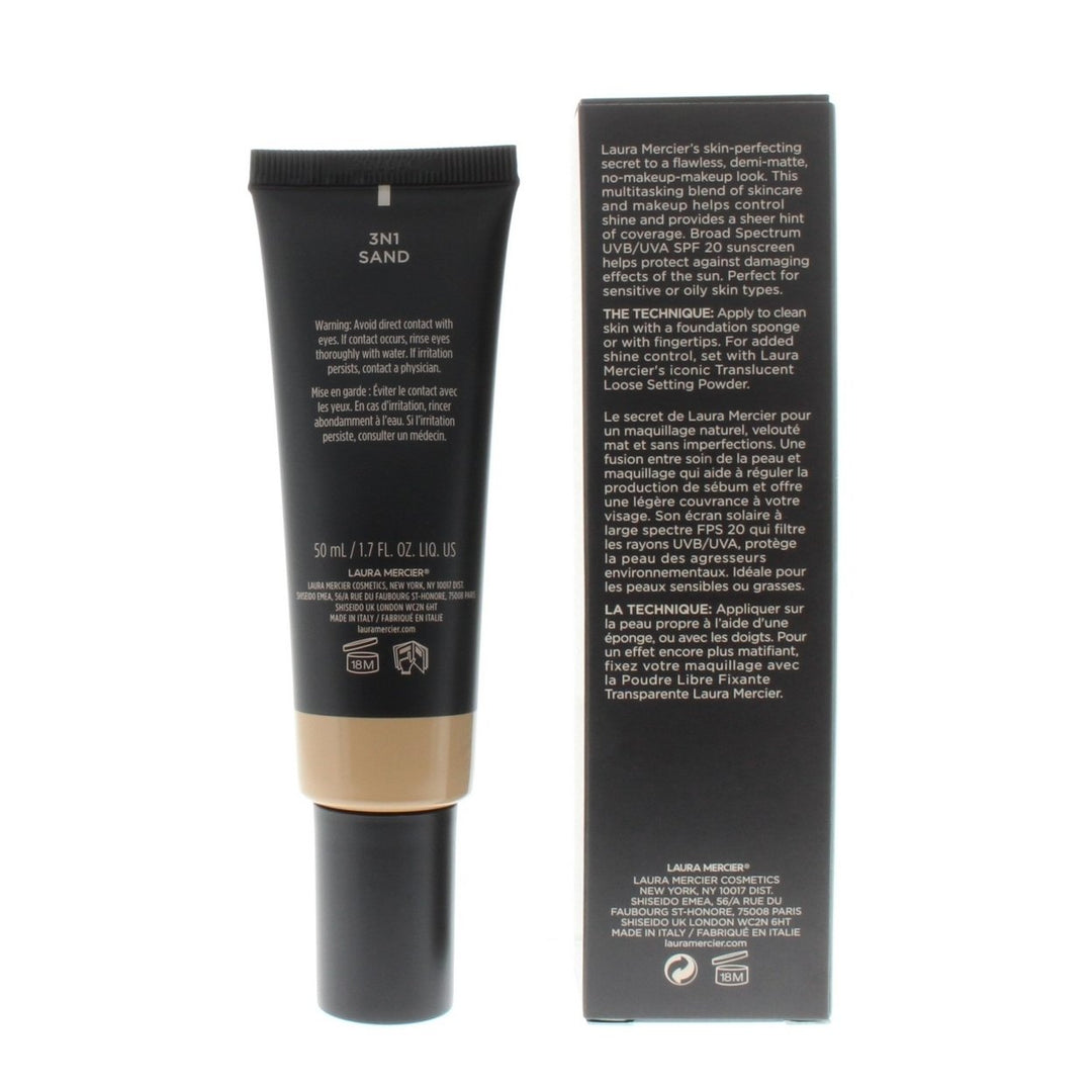 Laura Mercier Tinted Moisturizer Oil Free Natural Skin Perfector SPF 20 3N1 Sand 1.7oz/50ml Image 2