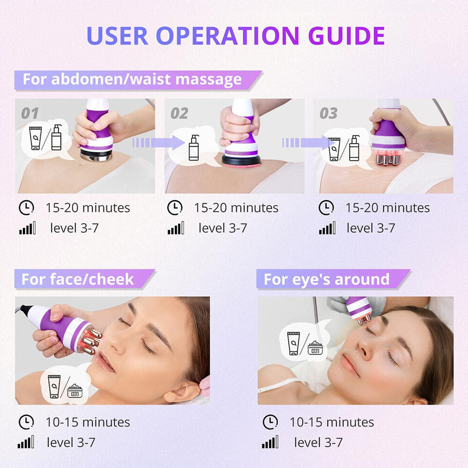 Unoisetion 6 in 1 Beauty Machine Body Facial Massage for Spa Salon Home Use Image 4