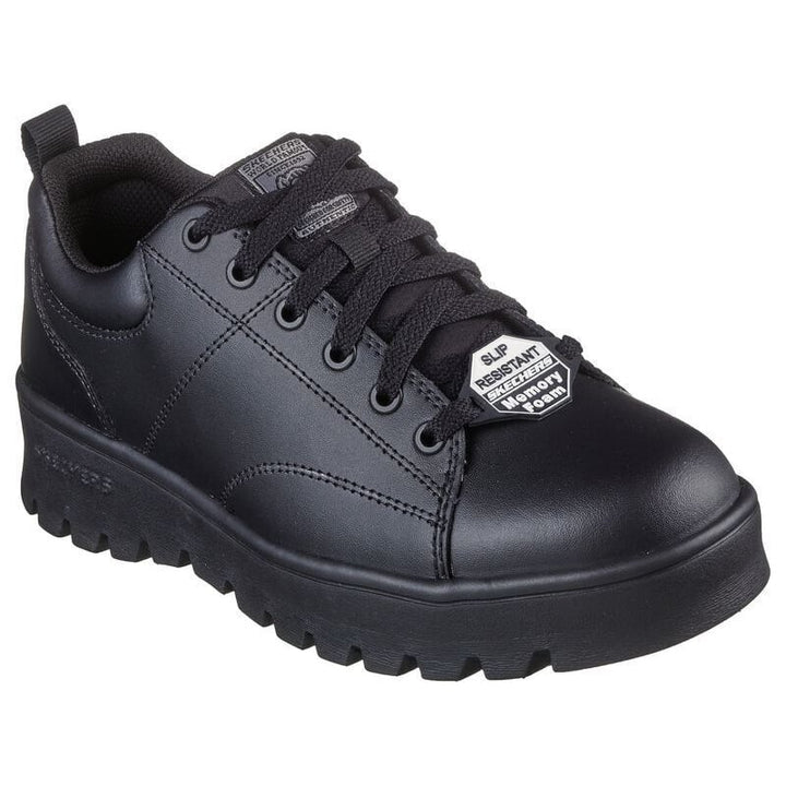 SKECHERS WORK Women's Relaxed Fit Street Cleat SR - Briela Slip Resistant Work Shoe Black - 108113/BLK  BLACK Image 1