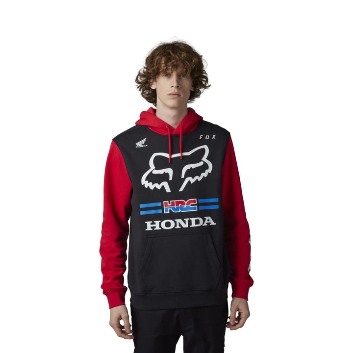 Fox Racing Mens Standard Fox X Honda Pullover Fleece Hoodie HEATHER GRAPHITE Image 1