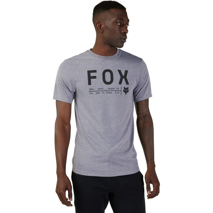 Fox Racing Mens Non Stop SS Tech Tee Heather Graphite Size M L XL Performance Image 2