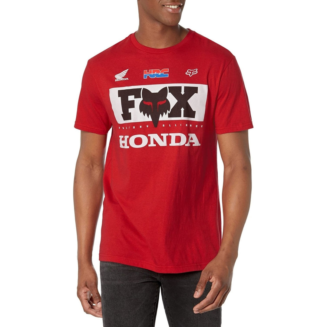 Fox Racing Mens Honda Short Sleeve Premium Tee WHITE Image 3