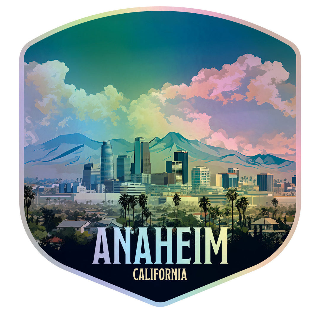 Anaheim California Holographic Charm Durable Vinyl Decal Sticker A Image 1