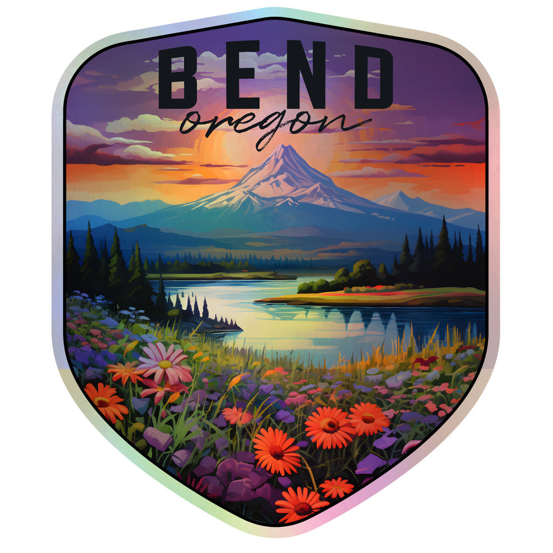 Bend Oregon Holographic Charm Durable Vinyl Decal Sticker A Image 1