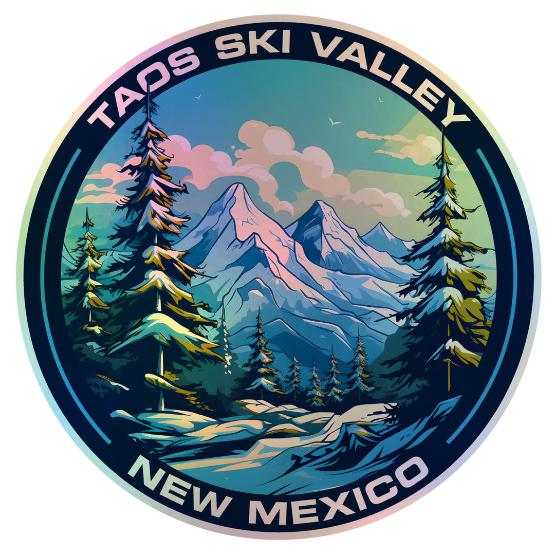 Taos Ski Valley Mexico Holographic Charm Durable Vinyl Decal Sticker A Image 1