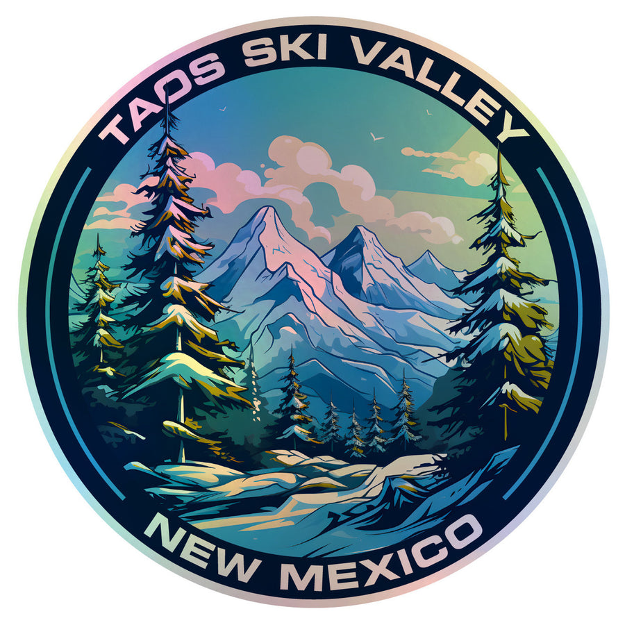 Taos Ski Valley Mexico Holographic Charm Durable Vinyl Decal Sticker A Image 1