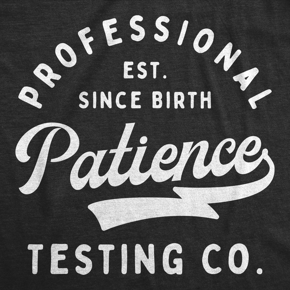 Youth Professional Patience Testing Co T Shirt Funny Joke Tee For Kids Image 2
