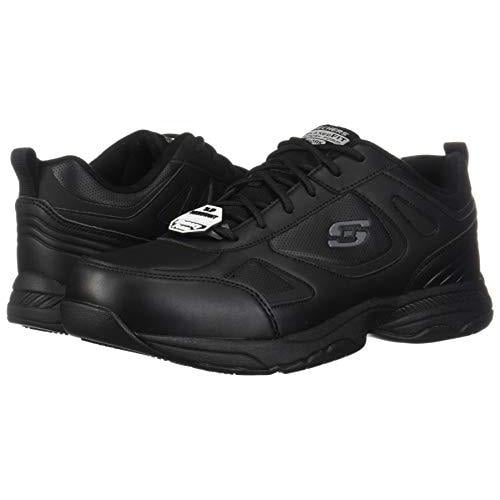 Skechers for Work Mens Dighton Slip Resistant Work Shoe 8-M BLACK Image 1