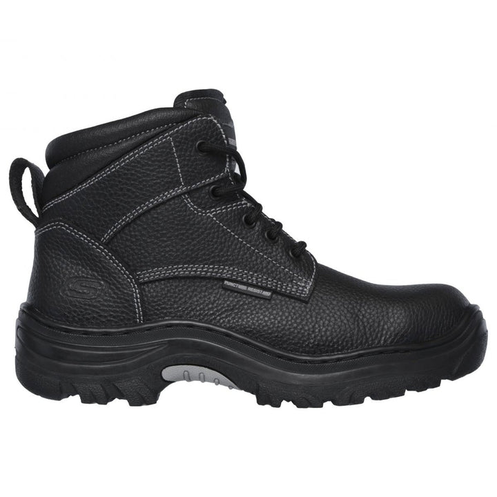 SKECHERS WORK Mens Burgin - Tarlac Steel Toe Work Boot Black - 77143-BLK varies BLACK Image 1