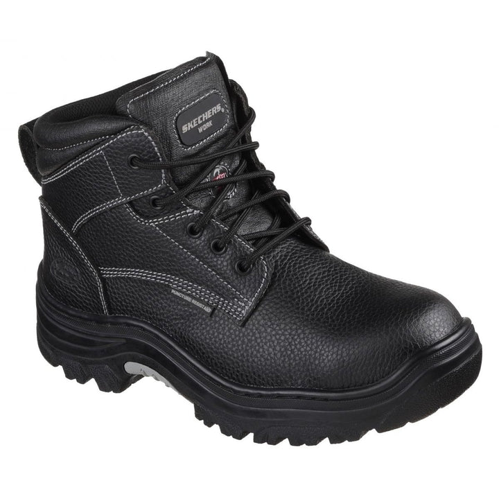 SKECHERS WORK Mens Burgin - Tarlac Steel Toe Work Boot Black - 77143-BLK varies BLACK Image 2