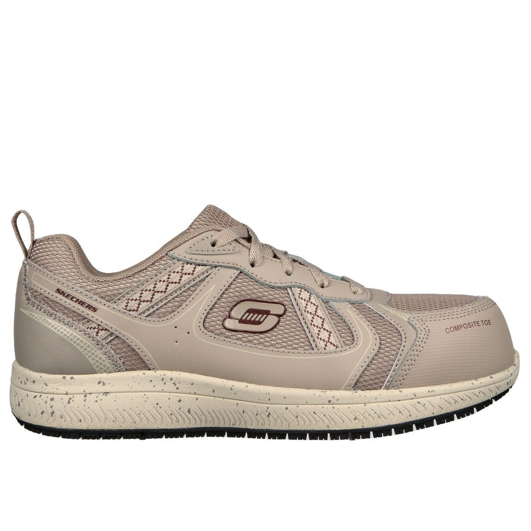 SKECHERS WORK Womens Summits SR - Jaily Composite Toe Slip Resistant Work Shoe Taupe - 108077-TPE TAUPE Image 1