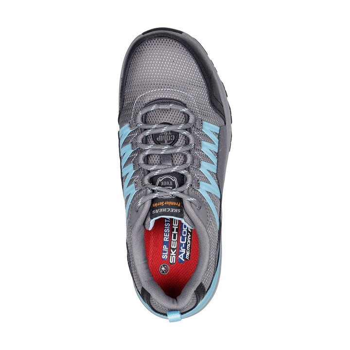 SKECHERS WORK Womens Fannter - Lizal Composite Toe Work Shoe Grey/Light Blue - 108078-GYLB GRAY/LIGHT BLUE Image 3