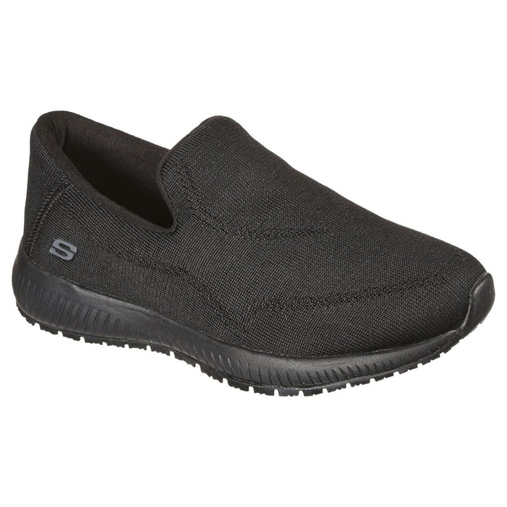 SKECHERS WORK Womens Squad SR - Miskin Soft Toe Slip Resistant Work Shoe Black - 77254-BLK BLACK Image 2