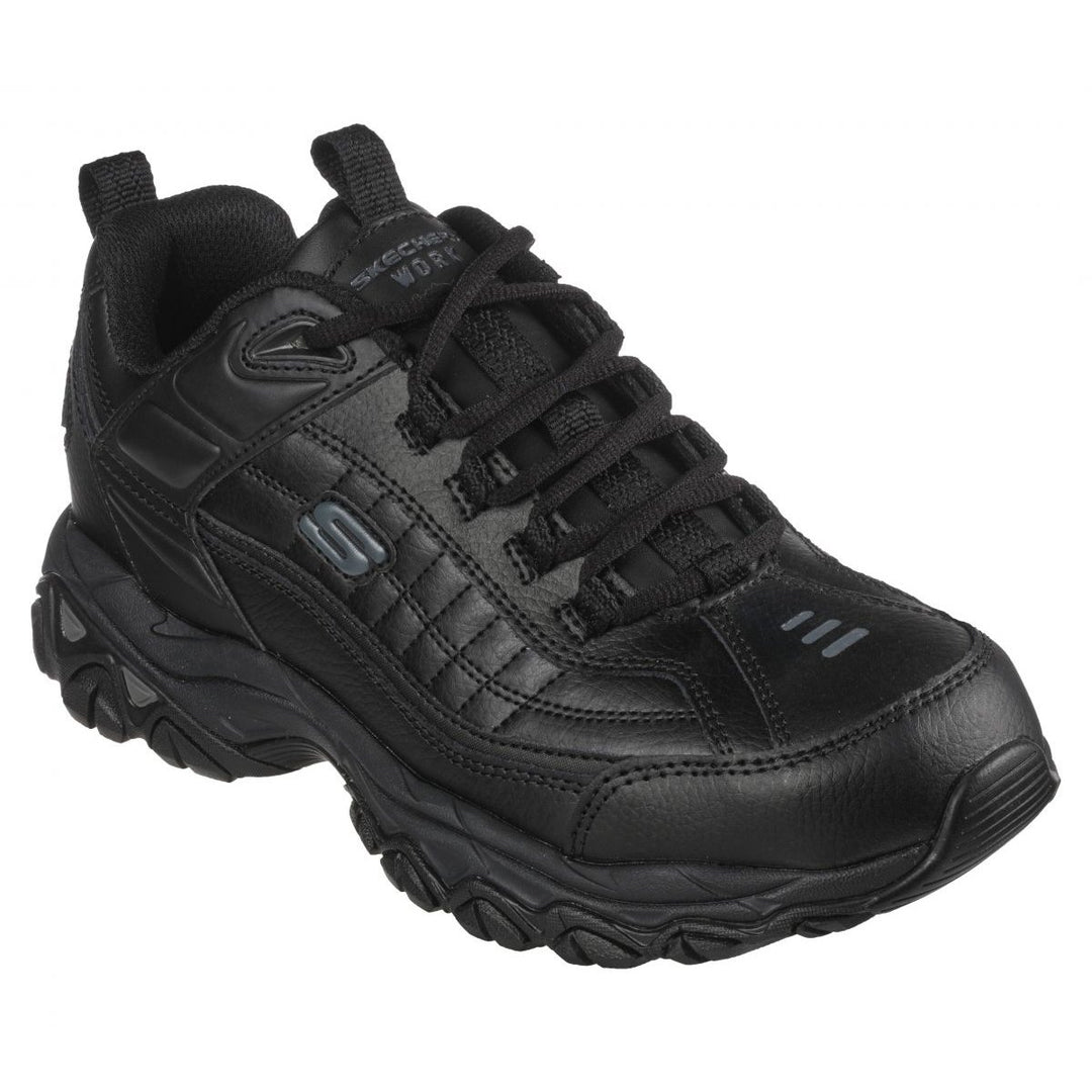 SKECHERS WORK Mens Soft Stride - Fambli SR Soft Toe Work Shoe Black - 200080-BLK BLACK Image 1