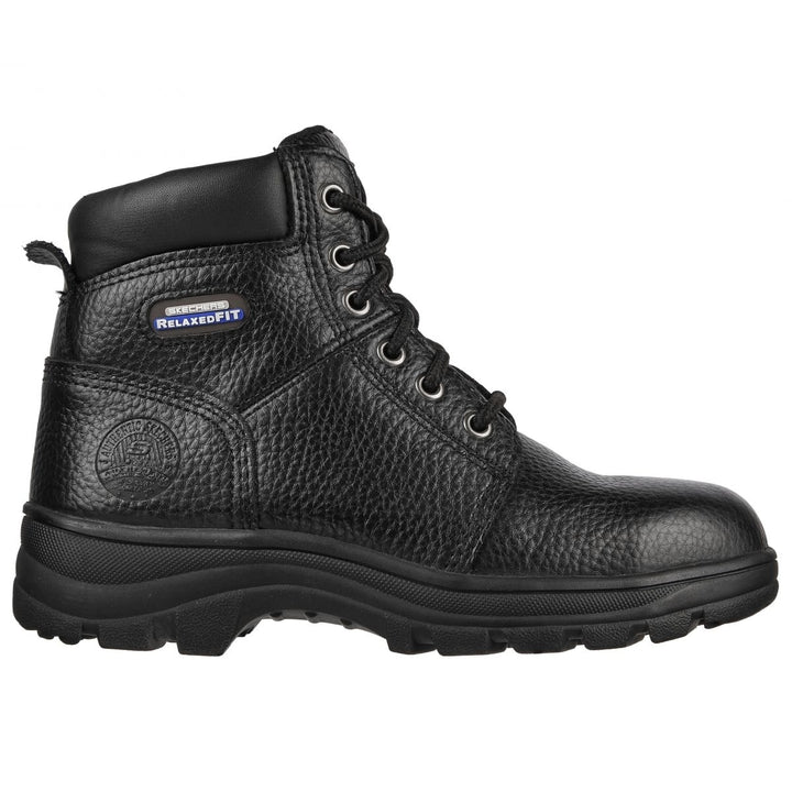 SKECHERS WORK Womens Relaxed Fit: Workshire - Peril Steel Toe Work Boot Black - 76561-BLK BLACK Image 1