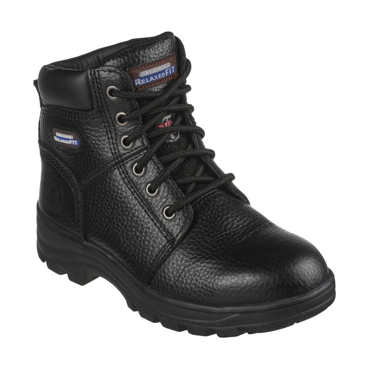 SKECHERS WORK Womens Relaxed Fit: Workshire - Peril Steel Toe Work Boot Black - 76561-BLK BLACK Image 2