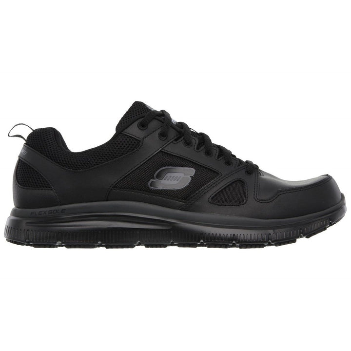 SKECHERS WORK Mens Relaxed Fit: Flex Advantage SR Soft Toe Slip Resistant Work Shoes Black - 77040-BLK BLACK Image 1