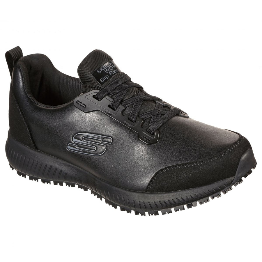 SKECHERS WORK Womens Squad SR - Fibler Soft Toe Slip Resistant Work Shoe Black - 108046-BLK BLACK Image 1