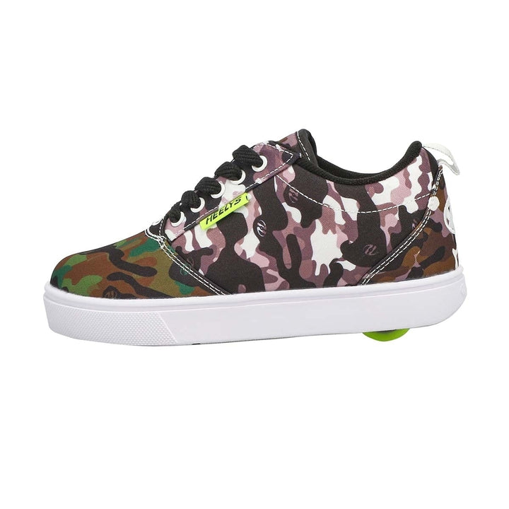 Heelys Girls Wheeled Skate Shoes Black White Green Gray Camo Size 0 HEEL PRO 20 Image 2