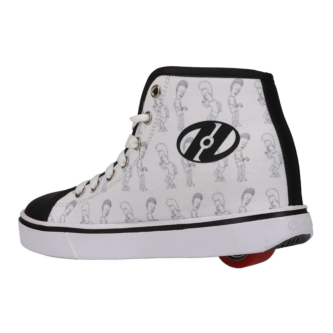 HEELYS Unisex Child Wheeled Shoes Beavis and Butthead White Black Size 4-7 Image 2