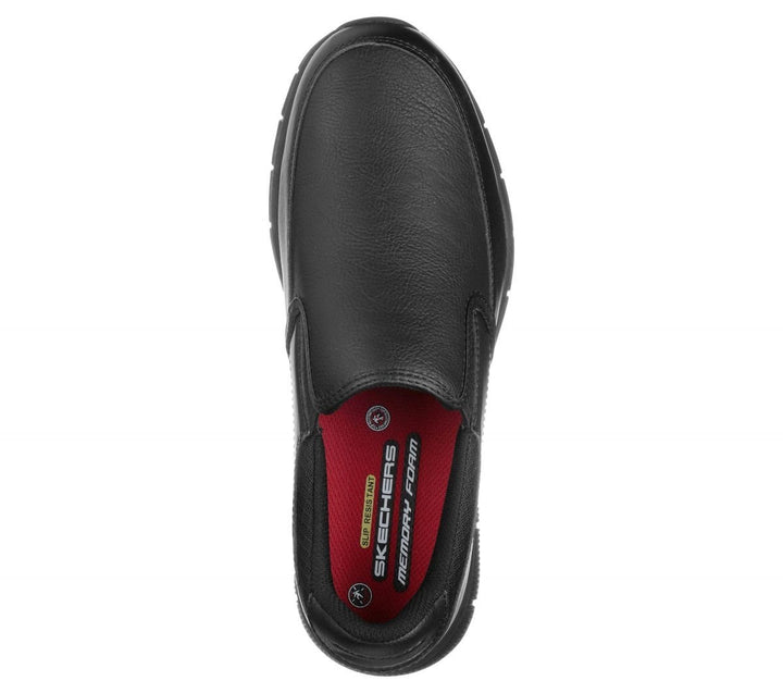 SKECHERS WORK Mens Relaxed Fit Nampa - Groton SR Slip Resistant Work Shoe Black - 77157-BLK US Men BLACK Image 3