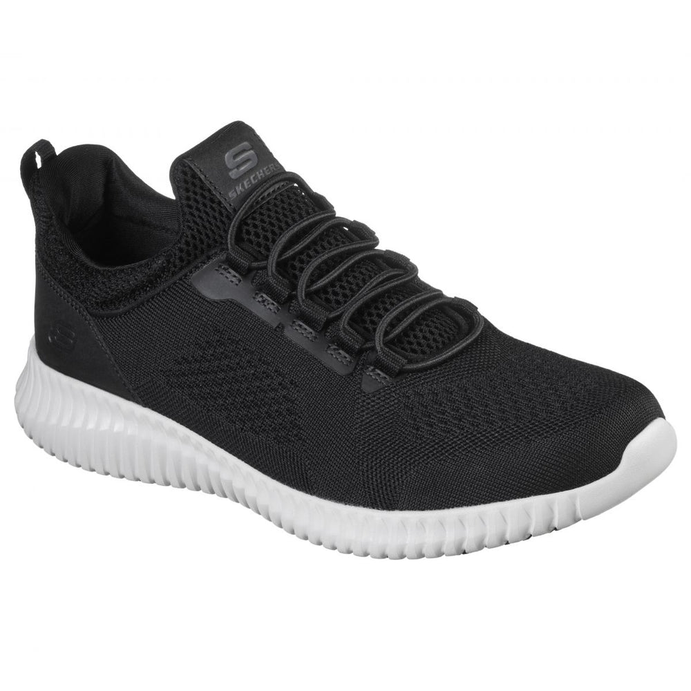 SKECHERS WORK Mens Relaxed Fit: Cessnock SR Soft Toe Work Shoe Black/White - 77188-BKW US Men BLACK/WHITE Image 2