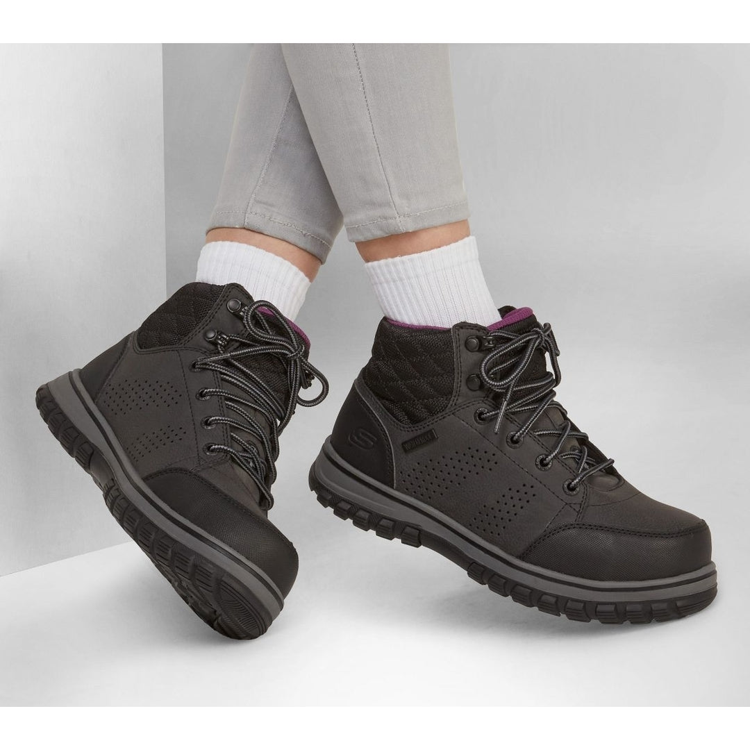 SKECHERS WORK Womens McColl Composite Toe Waterproof Work Boot Black - 108004-BLK  BLACK Image 3