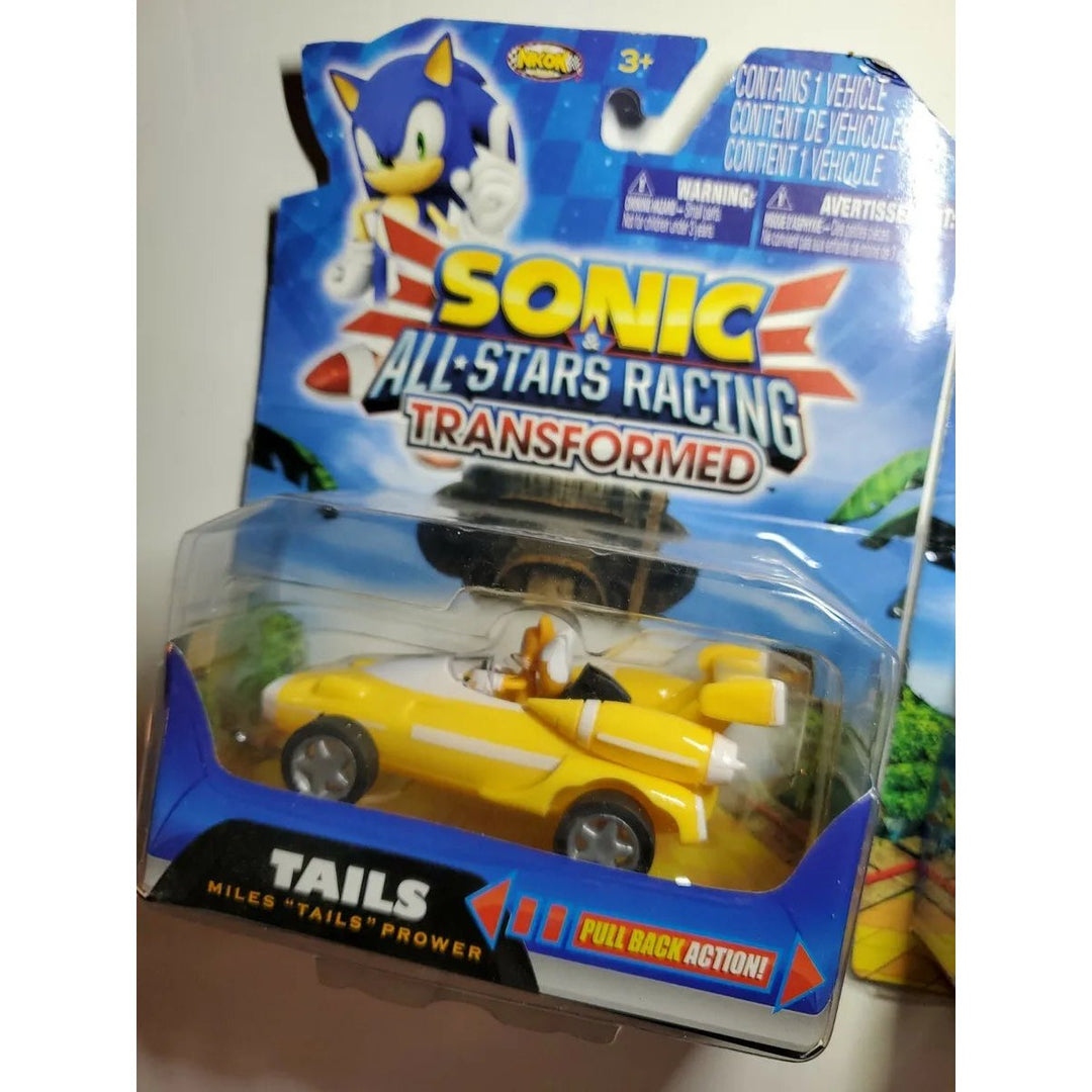 Sonic All Star Racing Transformed Tails Sonic Shadow Pull Back Action Cars Image 1