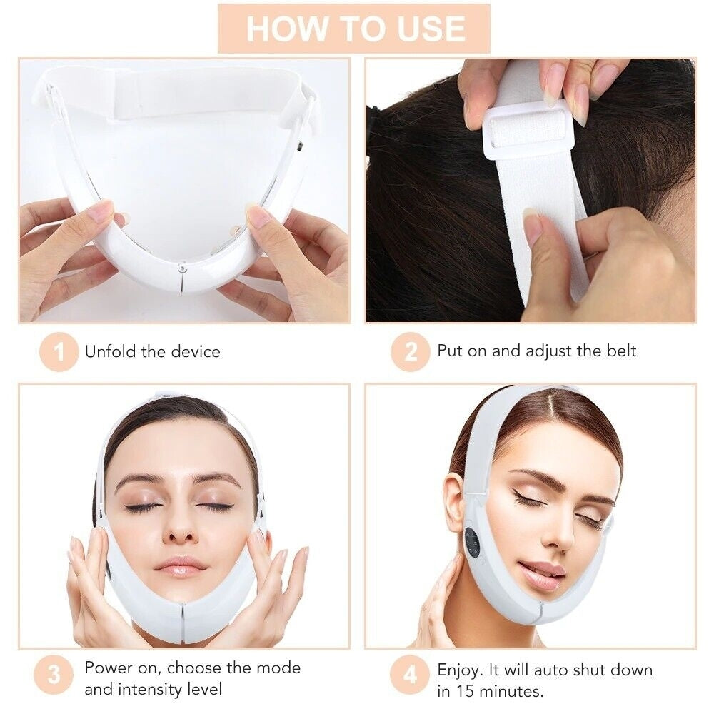 LED Photon Therapy Face Slimming Massager V-Line Pro Facial Lifting Device Image 7