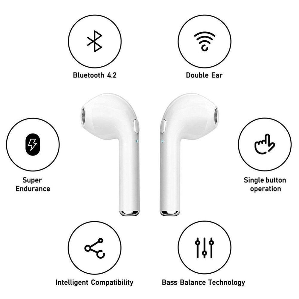 Wireless Headset Bluetooth Earphones Headphones For iPhone 6 7 8 Plus X XR Android Image 11