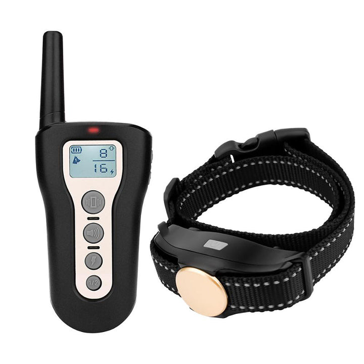 Waterproof Dog Shock Training Collar Rechargeable LCD Remote Control 330 Yards Image 1