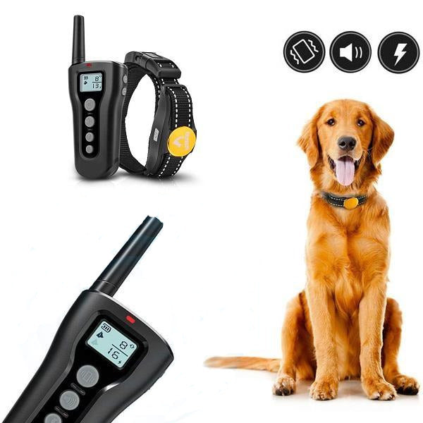 Waterproof Dog Shock Training Collar Rechargeable LCD Remote Control 330 Yards Image 4