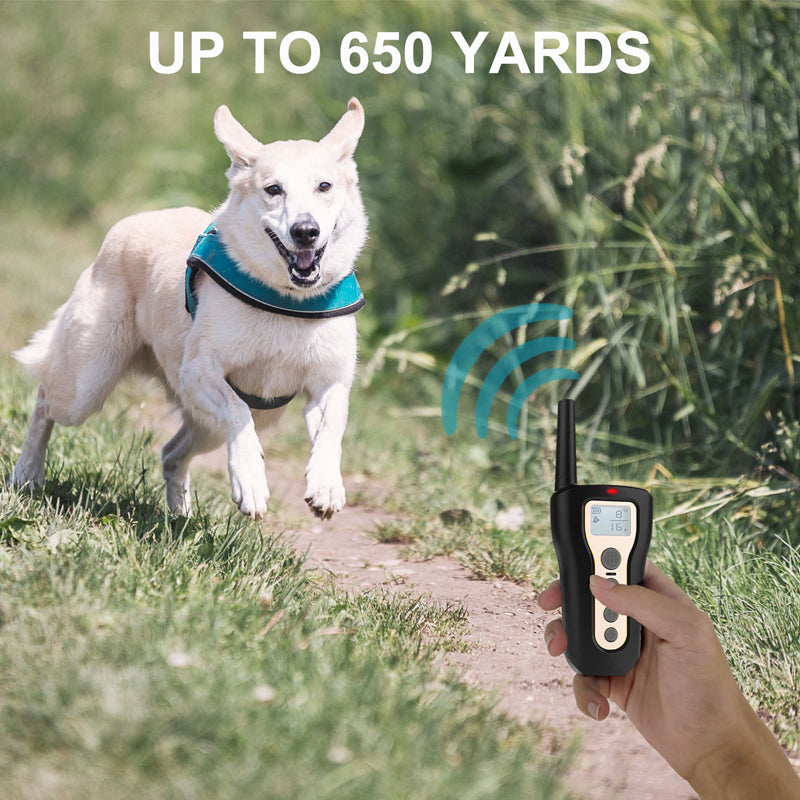 Waterproof Dog Shock Training Collar Rechargeable LCD Remote Control 330 Yards Image 9