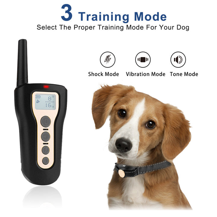 Waterproof Dog Shock Training Collar Rechargeable LCD Remote Control 330 Yards Image 10