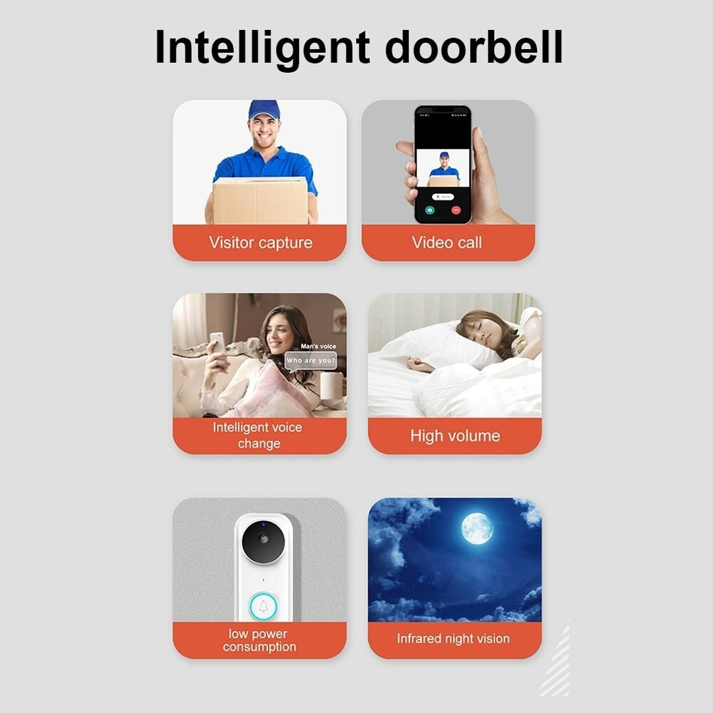 Wireless Smart Video Doorbell Security Intercom WiFi Camera Door Ring Bell Chime Image 2