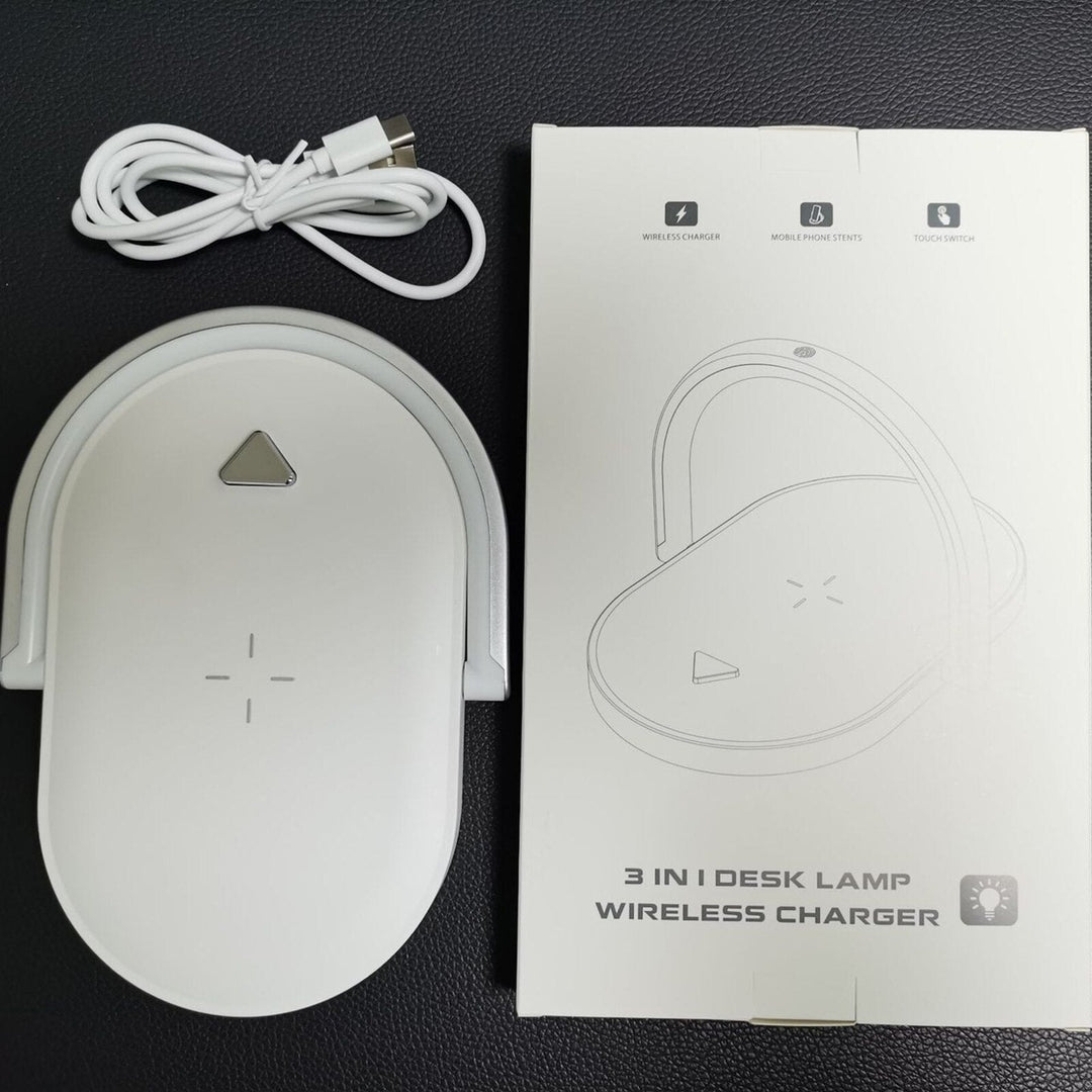 3 in 1 Wireless Charging Bedside Lamp - Wireless ChargingSmartphone Standand Bed Side Light Image 7