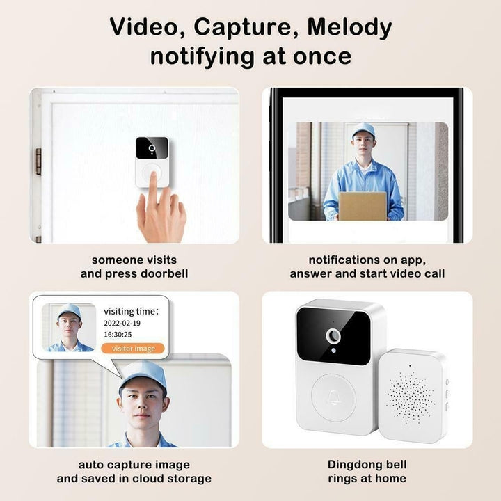 1080P HD Wireless Smart WiFi Video Doorbell Intercom Door Bell Security Camera Image 8