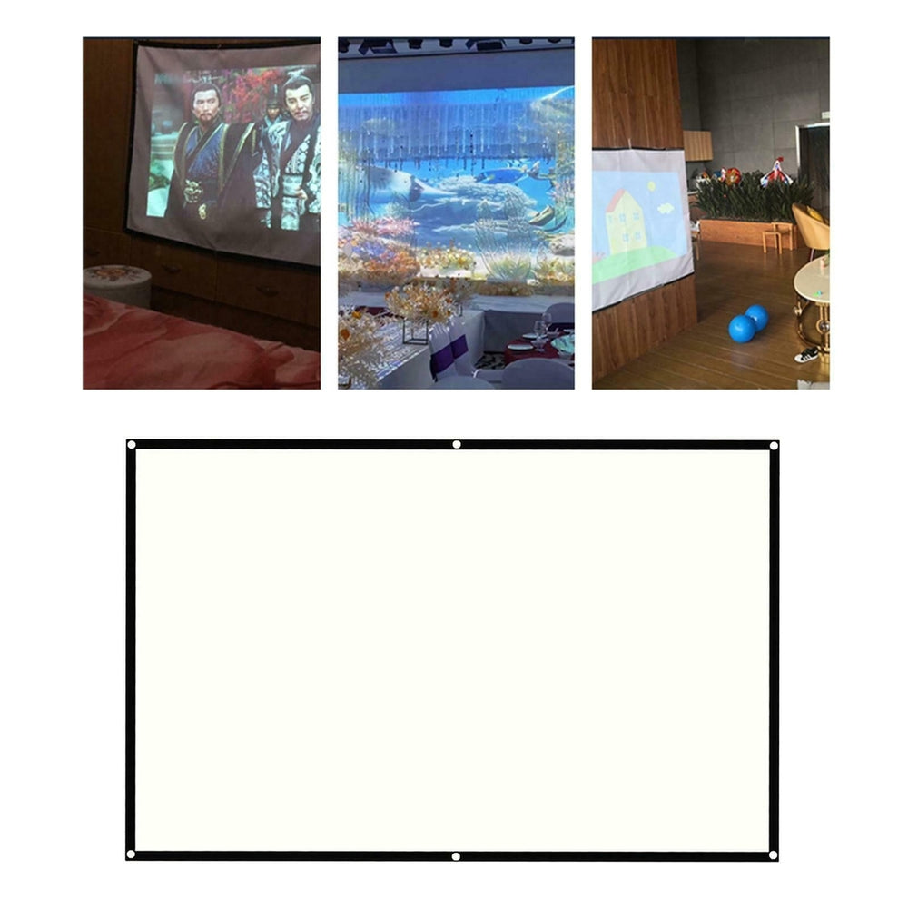 100 Inch Foldable Projection Screen 16:9 HD 4K Home Theater Cinema Movie Projector Screen Image 2