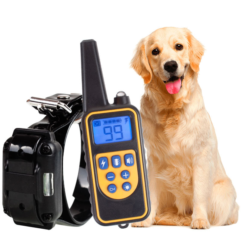 800m Electric Dog Training Collar Pet Remote Control Rechargeable with LCD Display for All Size Shock Vibration Sound Image 1